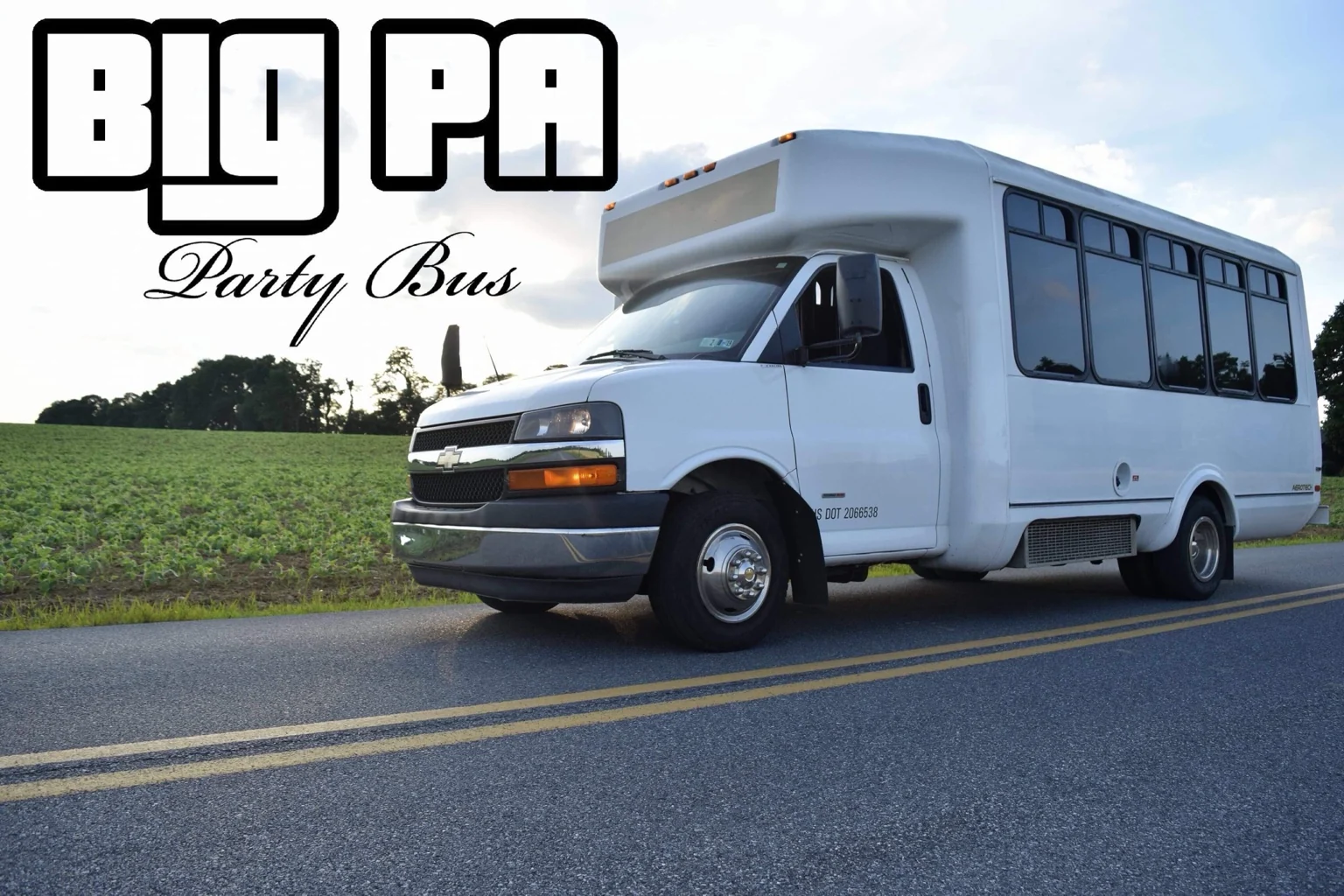 White Streamer Bus exterior