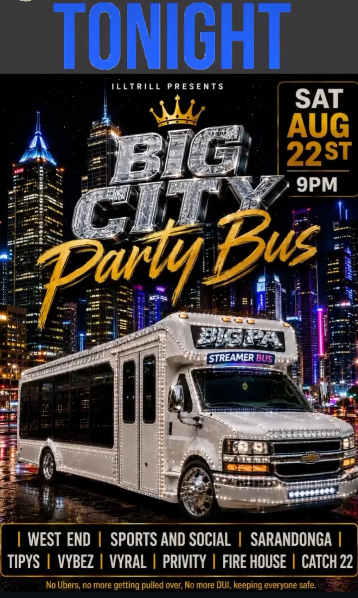 Big City Party Bus flyer
